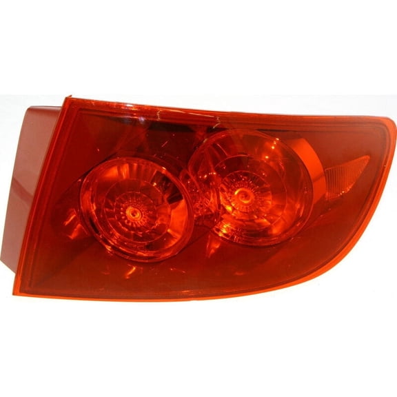 Tail Light Red Lens Passenger Side Outer For 2004-2006 Mazda 3