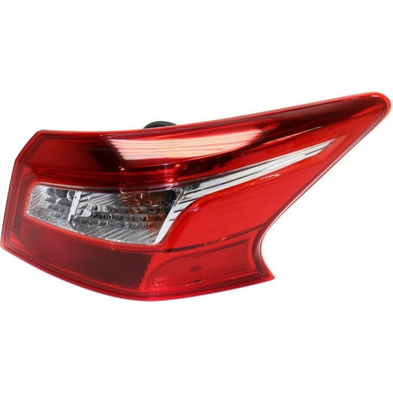 Tail Light Red Lens Passenger Side Outer For 2016-2019 Nissan Sentra