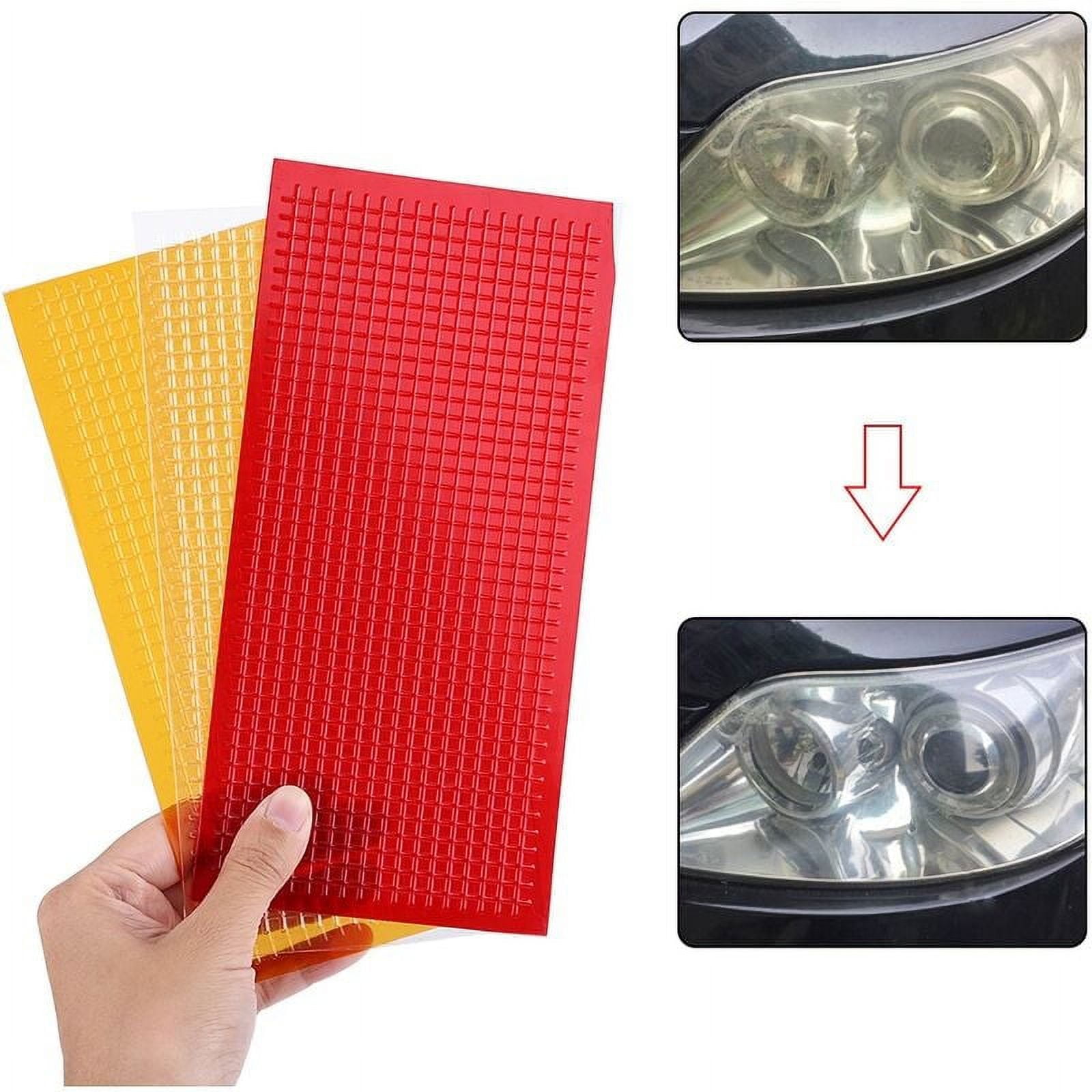 Tail Light Repair Tools, Heat And Water Resistant Adhesive For Flat Or Curved Surfaces, Pre-formed Grid Pattern For Seamless Headlight Restoration
