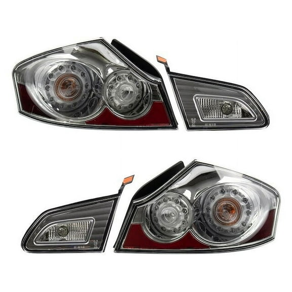 Tail Light Set 2 Piece - Compatible with 2007 - 2008 INFINITI G35 Sedan
