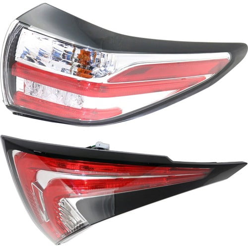 Tail Light Set For 2015-2018 Nissan Murano LH RH Inner Outer Clear/Red/LED