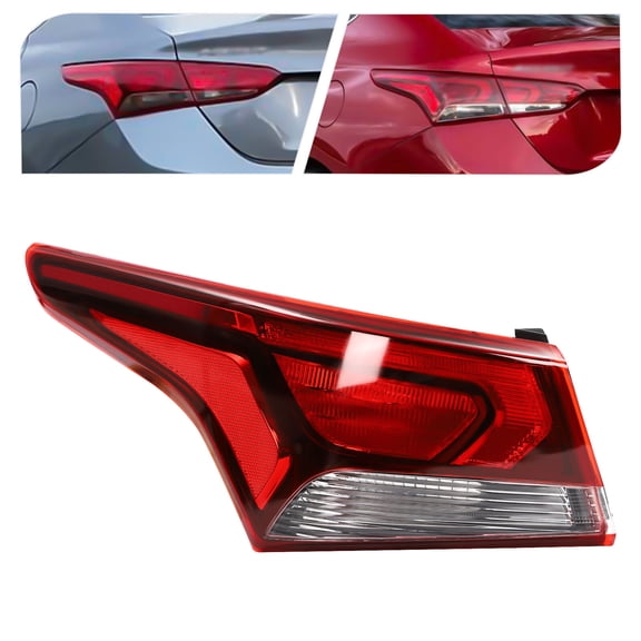 Tail Light for 2017-2019 Hyundai Accent Driver Side, Signal Stat Light, Acrylic Halogen Bulb, for Safe Night Driving
