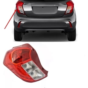 Tail Lights Assembly Compatible with 2016-2022 Chevy Spark Halogen Taillight Rear Brake Lamp Light with Bulbs Red Clear Lens Chrome Housing Left Driver Side GM2800297 42607403