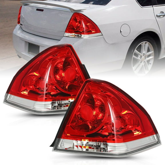 Tail Lights Brake Lamps Replacement for 2006-2013 Chevy Impala Left+Right Pairs