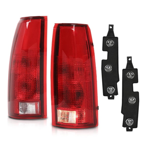 Tail Lights Fit for 1988-1999 Chevy GMC Silverado Sierra C/K, Red | Fit 1992-1994 Chevy Blazer & 1995-2000 Tahoe TailLights,OEM Style,DOT Compliant,Driver & Passenger Side
