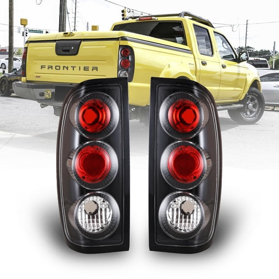 Tail Lights For 98-04 Nissan Frontier Altezza Rear Brake Lamps 1Pair Black/Clear L+R