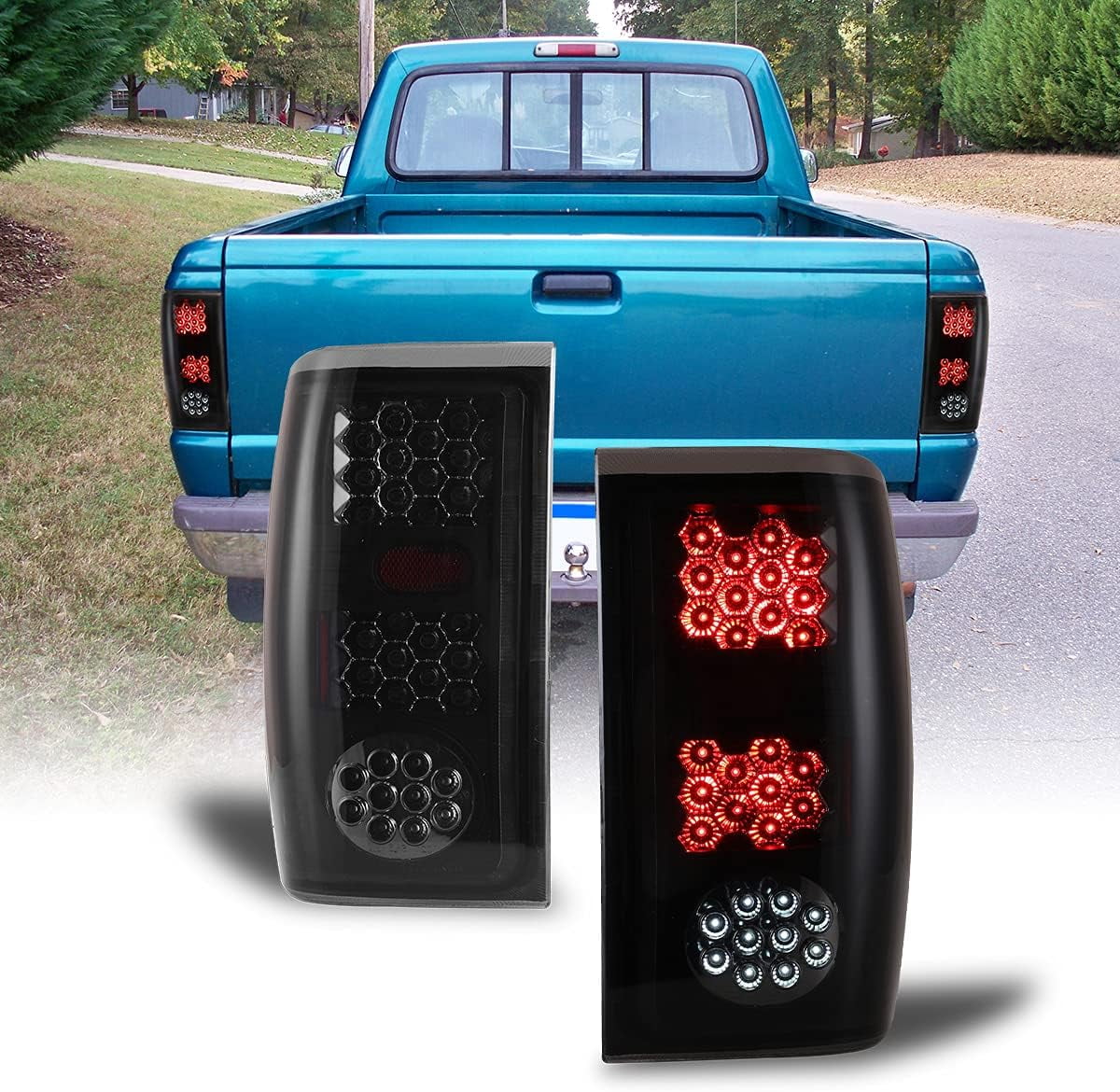 Tail Lights for Ford Ranger 1993 1994 1995 1996 1997 Tail Lamps LED ...