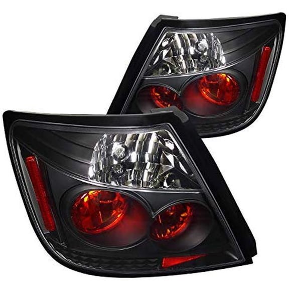 Tail Lights Rear Brake Lamp In Black Housing Clear Lens Made For And Compatible With 2004 - 2010 Scion tC 04 05 06 07 08 09 10