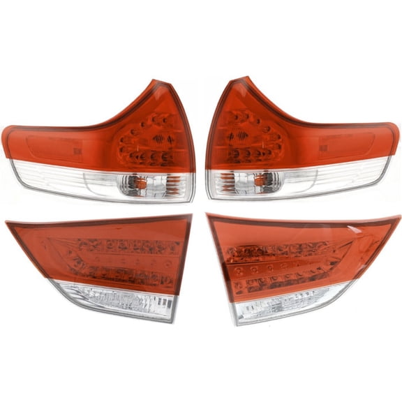 Tail Lights Taillights Taillamps Brakelights Set of 4 Driver & Passenger Side