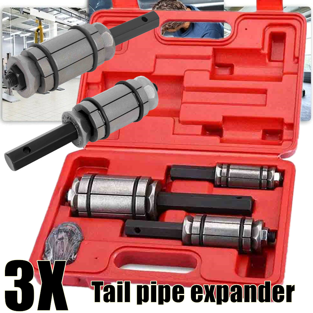 Tail Pipe Tube Exhaust Muffler Expander Spreader Tool Kit Set 11/18" 3