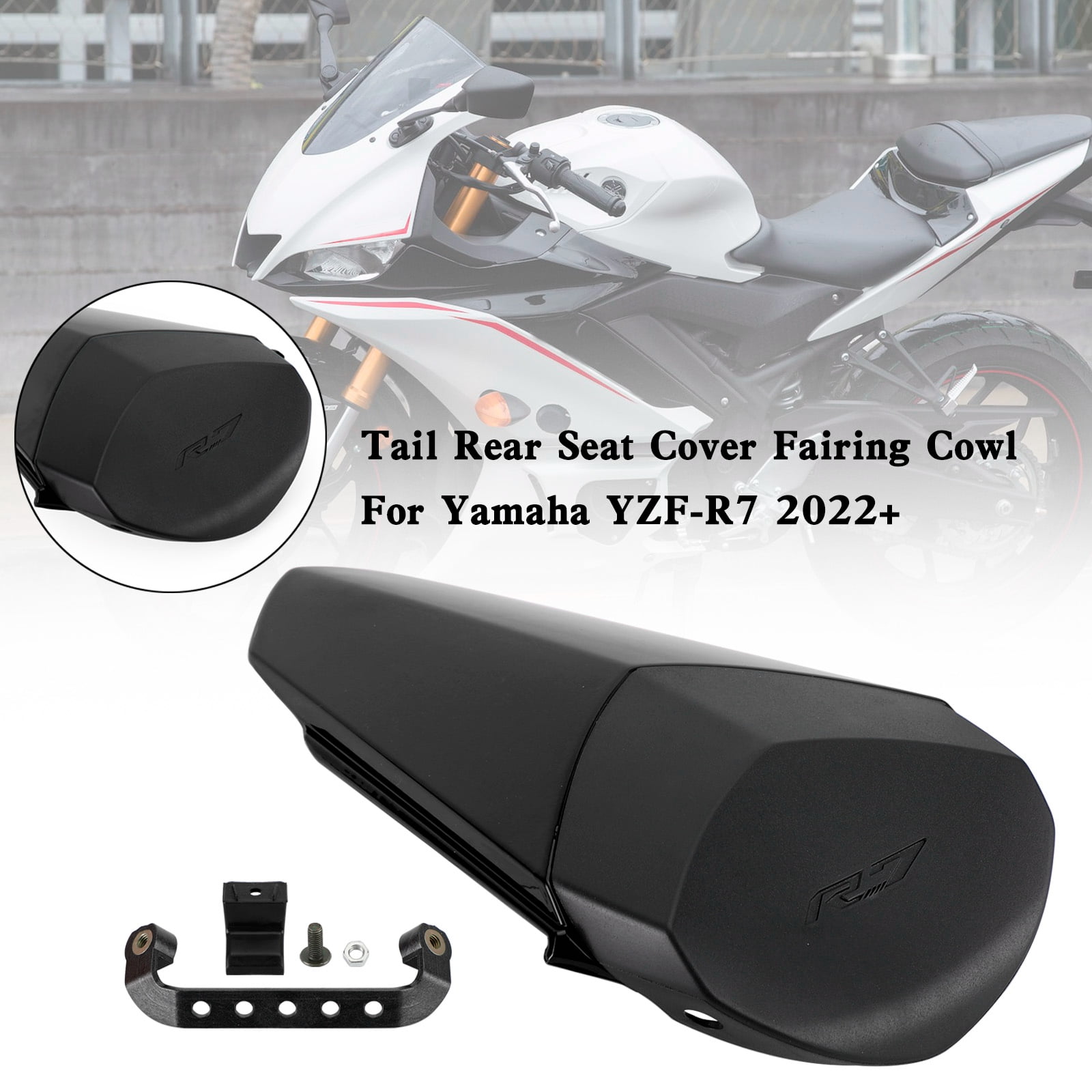 Tail Rear Seat Cover Fairing Cowl For YAMAHA YZFR7 YZF R7 2022 Black
