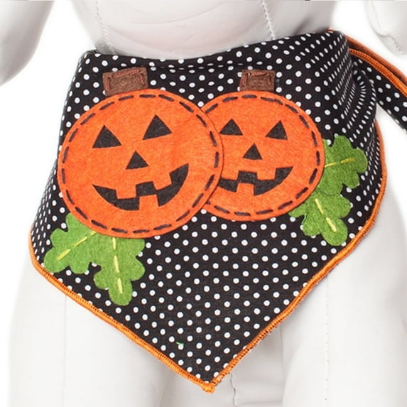 Tail Trends Halloween Dog Bandanas with Pumpkin Friends Design fits Medium to Large Sized Dogs - 100% Cotton…