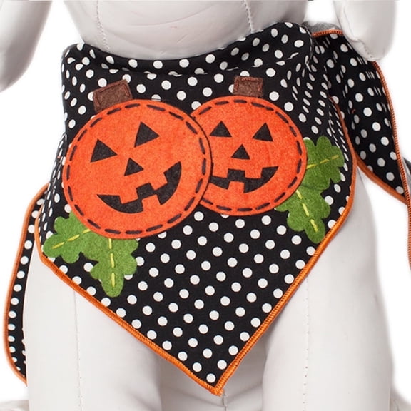Tail Trends Halloween Dog Bandanas with Pumpkin Patch Design fits Medium to Large Sized Dogs - 100% Cotton…