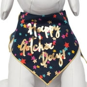 Tail Trends Happy Birthday Dog Bandana Happy Gotcha Day Design Fits Medium to Large Sized Dogs - 100% Cotton