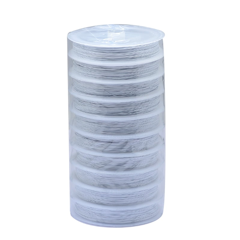 Tail Wire Nylon-coated Stainless Steel White 25 Gauge(0.45mm) about 131.23 Feet(40m)/Roll
