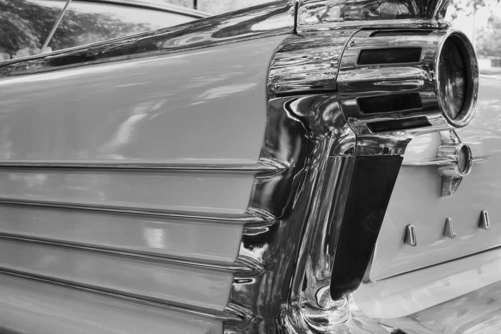 Tail light on 50s Oldsmobile Waterloo Quebec Canada Canvas Art - David Chapman Design Pics (19 x 12)