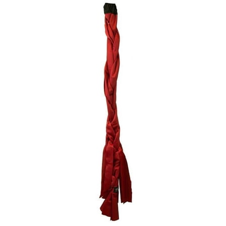TailWrap Horse TWVLRWN Long Techquine Tail Braid - White, Navy & Red