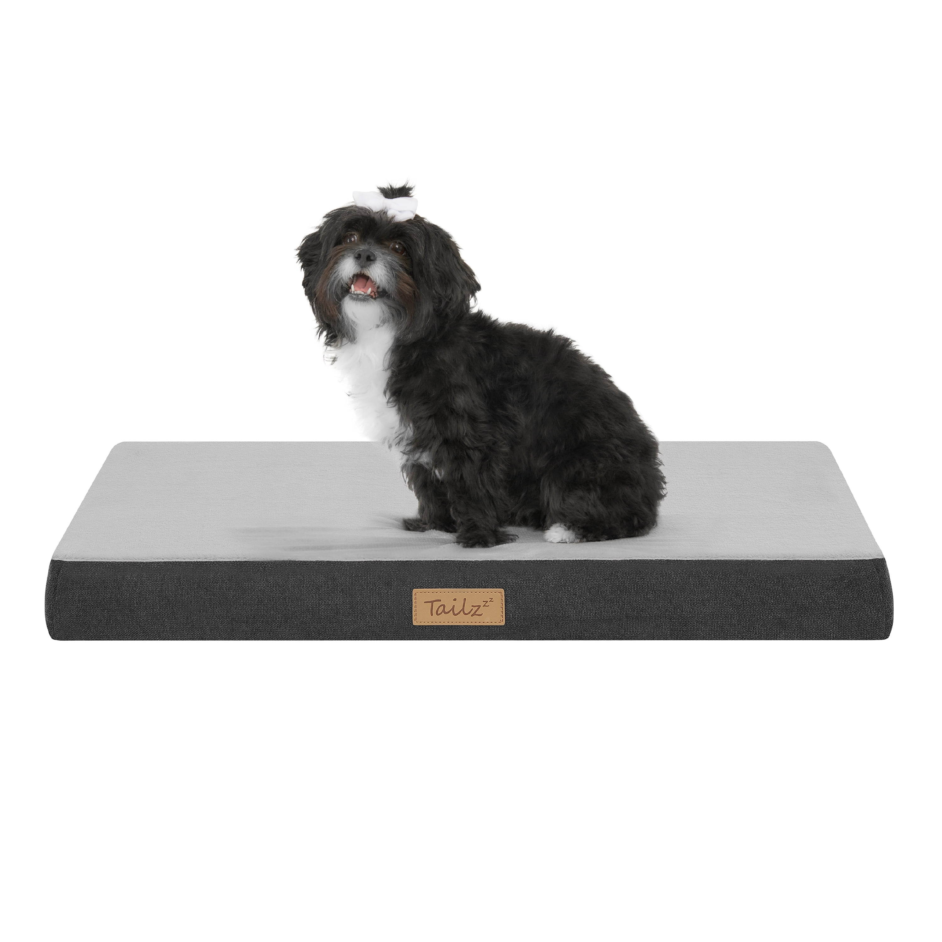 Ash Grey Medium Orthopedic Elevated Chew Resistant Pet Mattress