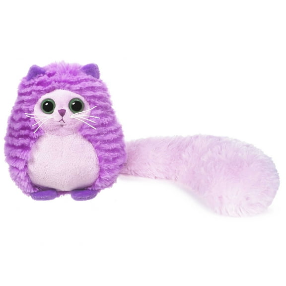 Tailetto Long Tailed Kitten Plush by Ganz - Purple Cat Plush With Huge Tail