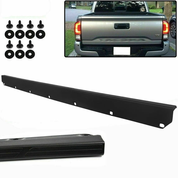 Kojem black ABS plastic tailgate cap molding protector for Toyota Tacoma 2005-2015, 55.91in long, TO1904100