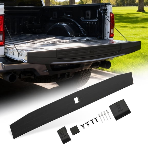 Tailgate Cover & Protector Fit for Ford Super Duty F250 F350 2017-2020  All Weather Heavy Duty Tailgate Spoiler Cap, Molding Trim, Replacement for HC3Z-9940602-A, Anti Scratch & Ding Shield
