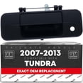 thumbnail image 1 of Tailgate Handle Assembly Replacement - Compatible with 2007-2013 Toyota Tundra - Liftgate Latch in Textured Black, Plastic No Rear Camera Hole - OEM 69090-0C040, 81213, 1 of 5