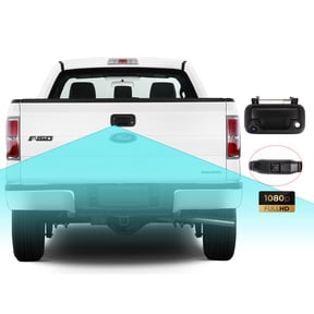 Tailgate Handle Backup Camera for Ford F-150 (2004-2014) F-250/350/450/550 (2008-2016) Super Duty (2008-2016), HD Rearview Camera with Night Vision IP68 Waterproof (Black)