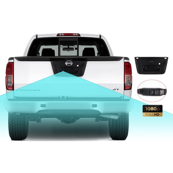 Tailgate Handle Backup Camera for 2005-2021 Nissan NP300 Frontier NAVARA D40, 1080P HD Night Vision Rearview Camera 170 Wide Angel IP68 Waterproof