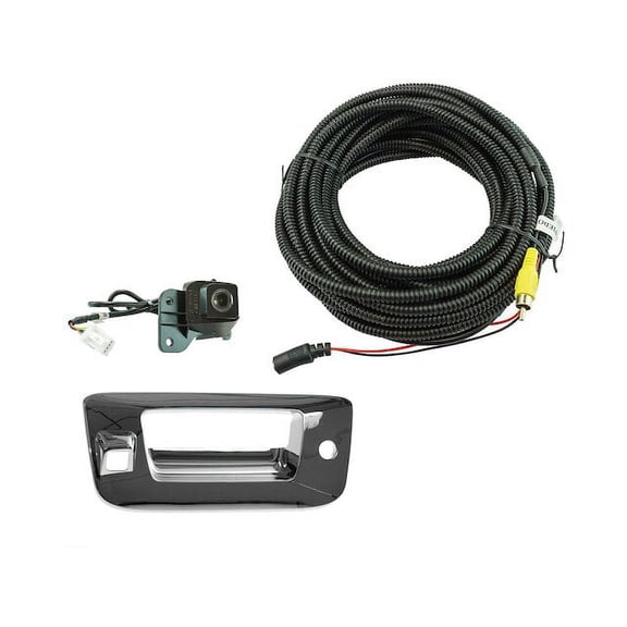 Tailgate Handle Bezel with Park Assist Camera - Compatible with 2007 - 2013 Chevy Silverado 1500 2008 2009 2010 2011 2012