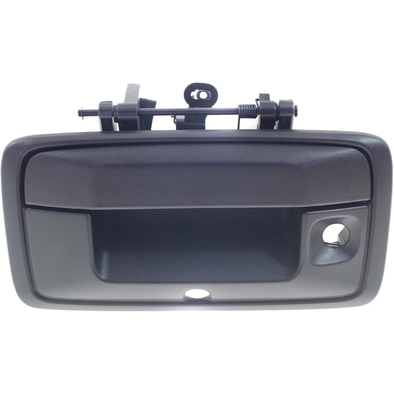 Tailgate Handle Compatible with CHEVROLET COLORADO 2015-2018 Outside Textured Black with (Camera/Key Holes) and Cable
