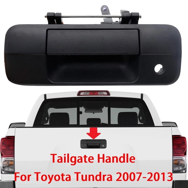 Tailgate Liftgate Handle With Keyhole For 2000-2006 Toyota Tundra – Black Textured, OEM Style 69090-0C010