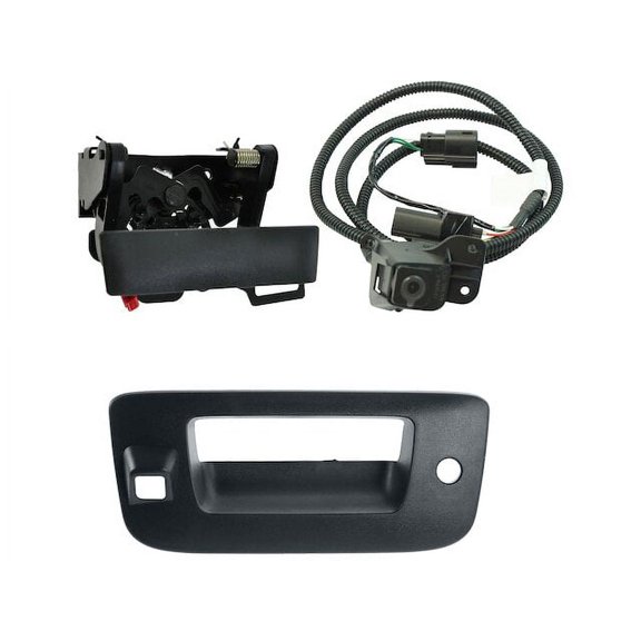 Tailgate Handle with Park Assist Camera 3 Piece - Compatible with 2010 - 2014 Chevy Silverado 2500 HD 2011 2012 2013