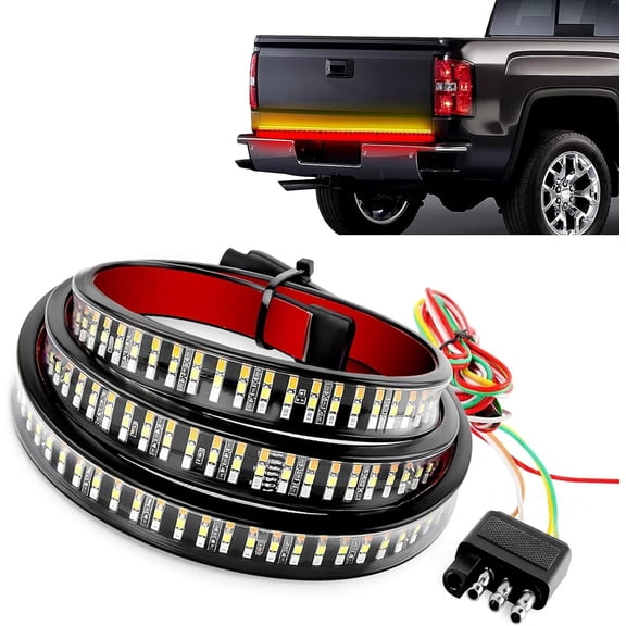 Tailgate Light Bar, 60" LED Brake Turn Signal Reverse Light Strip, Waterproof Multifunction Decorative Lights for Most Cars Trucks SUVs Trailers