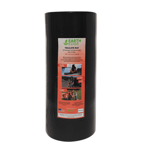Earth Edge Tailgate Mat 18"x58"x.625" Black Foam Cushion for Tailgating, Hunting, Fishing, Camping, Work Projects