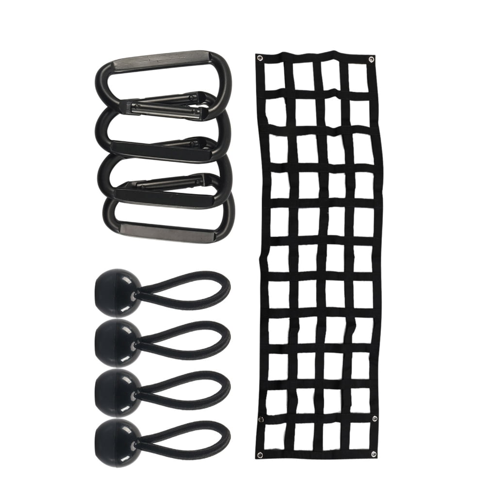 60'' X 18'' Tailgate Net For Pickup Truck Bed, Heavy Duty Tailgate Cargo Netting Full Size Truck Chevrolet Ford Toyota Gmc Jeep Black 60 X 18 - View #4