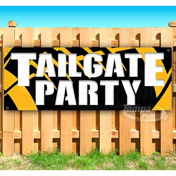 Tailgate Party 13 oz Vinyl Banner With Metal Grommets