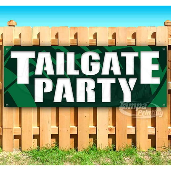 Tailgate Party 13 oz Vinyl Banner With Metal Grommets
