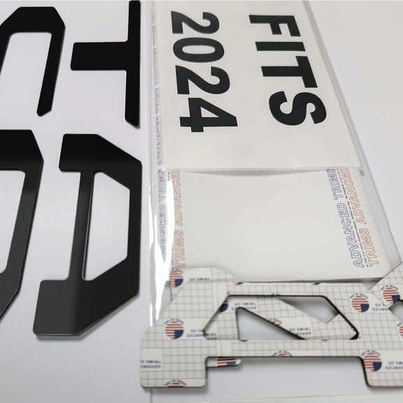 Tailgate Raised Plastic Letters Inserts Compatible with Tacoma 2024 2025 [Matte Black]