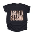 thumbnail image 1 of Tailgate Season Block Distressed - Women's Garment Dyed Graphic T-Shirt, 1 of 15
