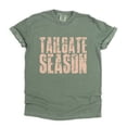 thumbnail image 1 of Tailgate Season Block Distressed - Women's Garment Dyed Graphic T-Shirt, 1 of 15