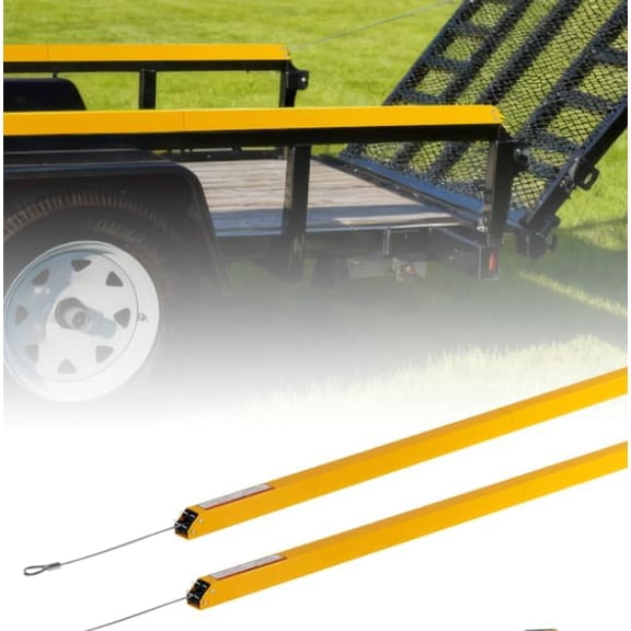 Tailgate Utility Trailer Gate Lift Assist System, Heavy Duty 2-Sided Lift Assist for 4-6 ft Tailgates, 400 lb Capacity, Easy 30 Min Installation, Yellow$$Other