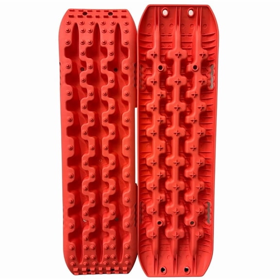 Tailgater Tire Table Off Road Recovery Traction Boards 2 Pack With Bag, Red