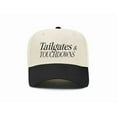 thumbnail image 1 of Tailgates and Touchdowns Embroidered Hat, Adjustable Snapback Baseball Cap with Curved Brim, Perfect Game Day Hat for Football Fans, Tailgate Parties, Sports Events and Everyday Street Style, 1 of 5