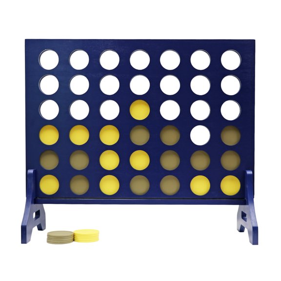 Tailgating Pros Premium Giant Four in a Row with Carrying Case - Jumbo Oversized Outdoor Yard Game - Connect Multiple Pucks in a Row to Win - Many Puck Colors Available!