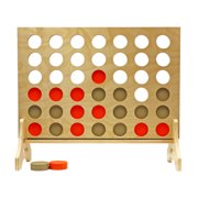 Tailgating Pros Premium Giant Four in a Row with Carrying Case - Jumbo Oversized Outdoor Yard Game - Connect Multiple Pucks in a Row to Win - Many Puck Colors Available!