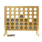 Tailgating Pros Premium Giant Four in a Row with Carrying Case - Jumbo Oversized Outdoor Yard Game - Connect Multiple Pucks in a Row to Win - Many Puck Colors Available!