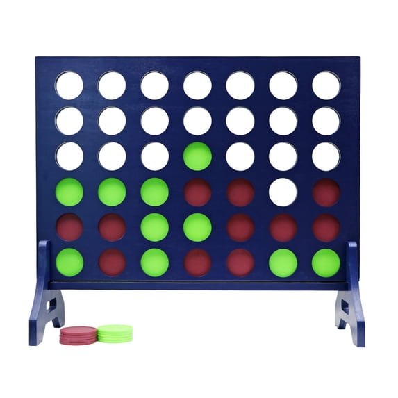 Tailgating Pros Premium Giant Four in a Row with Carrying Case - Jumbo Oversized Outdoor Yard Game - Connect Multiple Pucks in a Row to Win - Many Puck Colors Available!