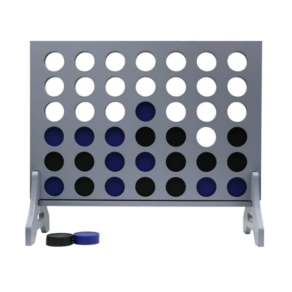 Tailgating Pros Premium Giant Four in a Row with Carrying Case - Jumbo Oversized Outdoor Yard Game - Connect Multiple Pucks in a Row to Win - Many Puck Colors Available!