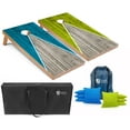 thumbnail image 1 of Tailgating Pros Pyramid Cornhole Board Set w/ Bean Bags and Carrying Case - 4'x2' Regulation Corn Hole Toss Game - Optional LED Lights, 1 of 8