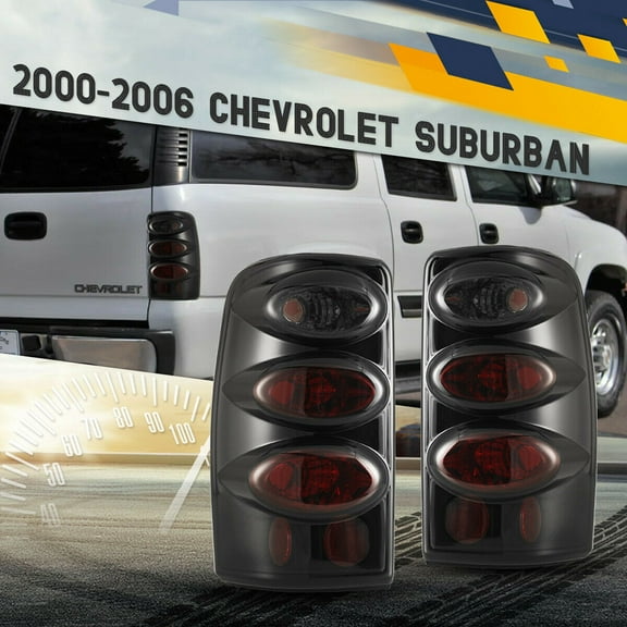 Taillights For 2000-2006 Chevy Tahoe Suburban 1500 2500 GMC Yukon Black Smoke Lens